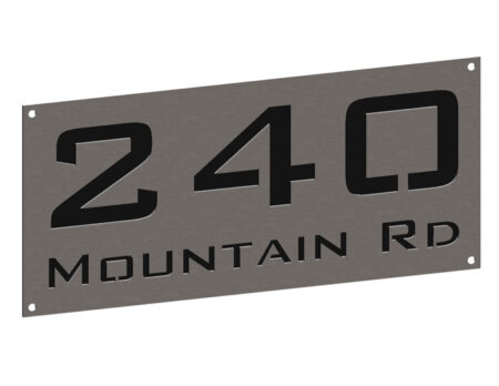 Stainless House Nameplate 300 x 140
