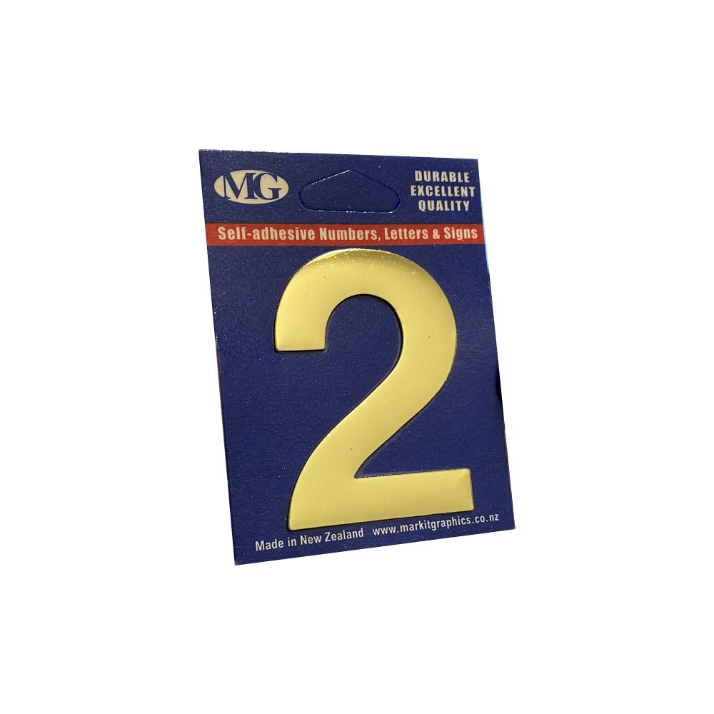 50mm Gold Stick On Number - Image 3