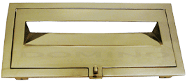 MB 9214 Brass Front Open Letterbox Plate