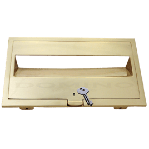 MB 92270 Brass Front Open Plate - Key Lock
