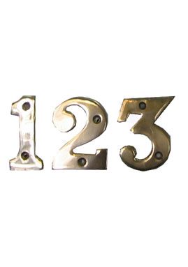 Brass Letterbox Number 50mm