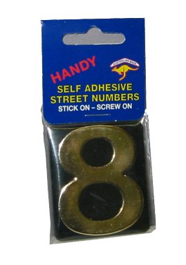 Stick on Numbers Letterbox - Gold