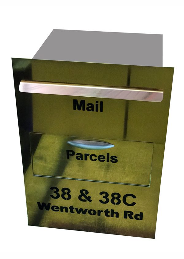 Parcel Bin Brass Letterbox - Image 3
