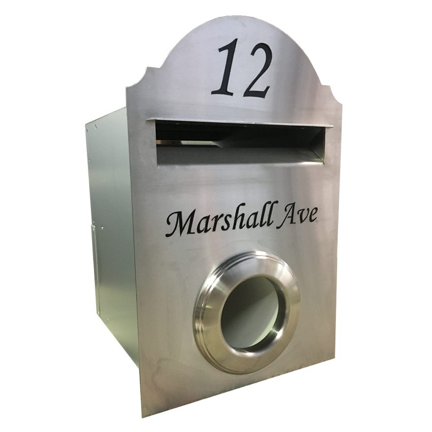 Hampton Rd w/Paper Holder Stainless Letterbox - Image 3