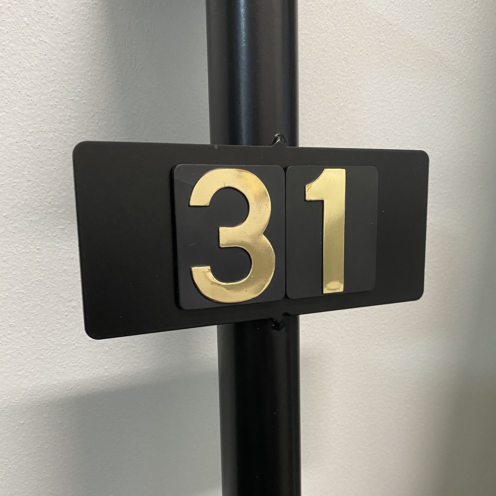 Stick on Numbers Letterbox - Gold