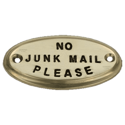 No Junk Mail - Brass Small