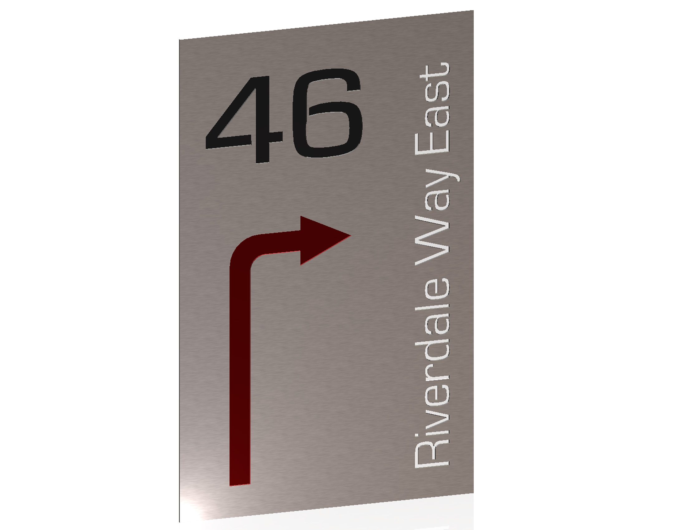Stainless House Nameplate 300 x 500